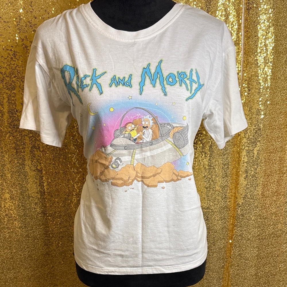 Rick and Morty Women's White Graphic Tee